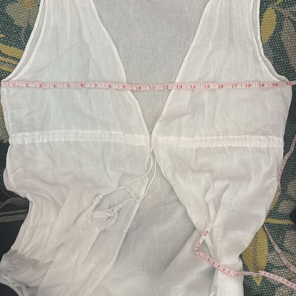 Seaspice Peruvian Cotton Lovely White Beach Cover Up Dress XL - Picture 4 of 4